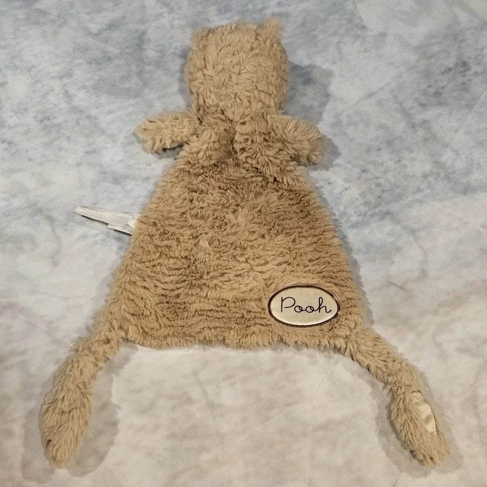 Disney Baby Classic Winnie The Pooh Lovey Security Blanket‎ Plush Flat Bear